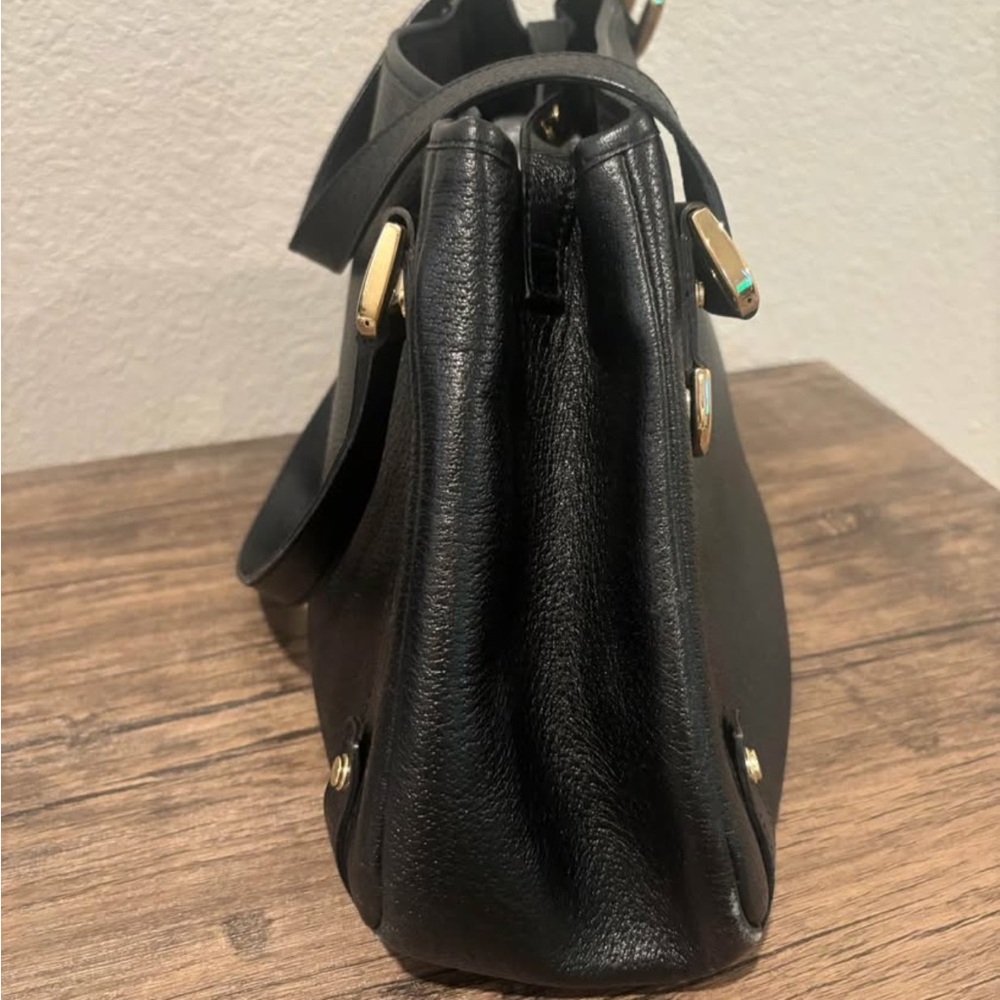 Gucci Black Leather Top-Handle Shoulder Bag - Picture 3 of 10
